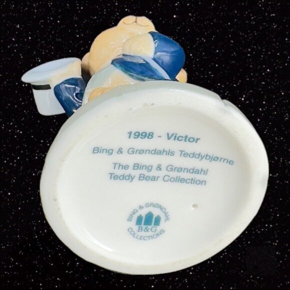 Bing and Grondahl B&G 1998 Porcelain Ceramic Figurine Teddy Victor Denmark VTG - Picture 4 of 6